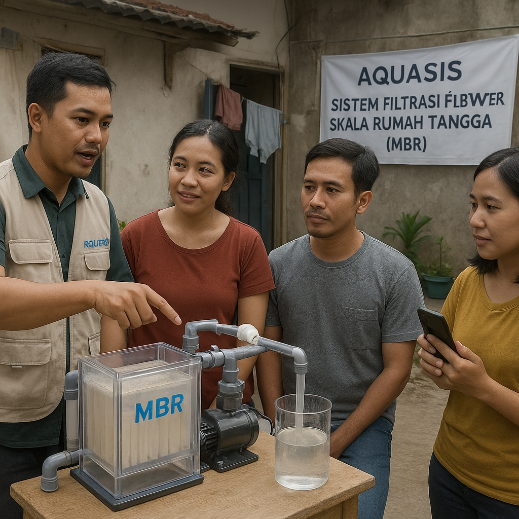 Komunitas AQUASIS di Jakarta Mengembangkan Sistem Filtrasi Air Greywater dengan Teknologi Membrane Bioreactor Skala Rumah Tangga