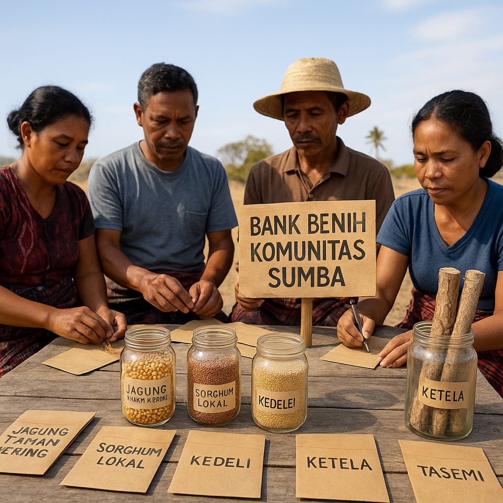 Bank Benih Komunitas di Sumba Hadapi Kekeringan dengan Konservasi Varietas Pangan Lokal Tahan Kering