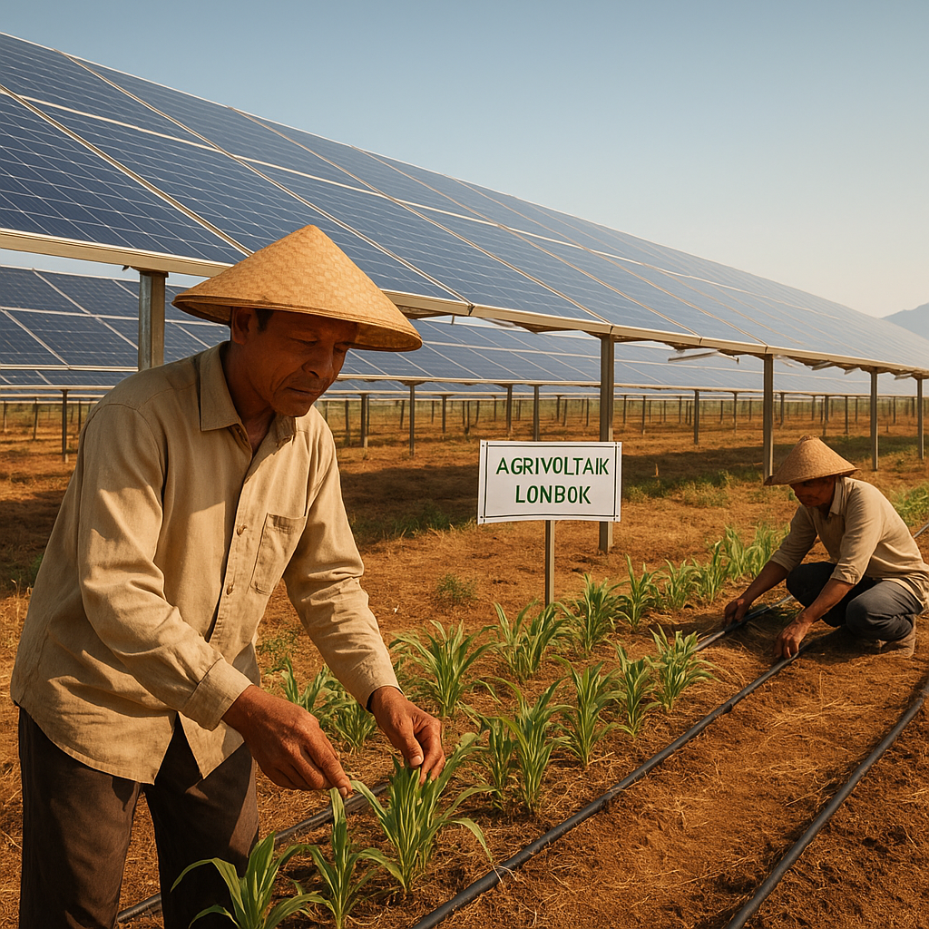 Inovasi Panel Surya 'Agrivoltaik' di Lahan Kering Lombok: Hasilkan Listrik dan Tingkatkan Produksi Pertanian