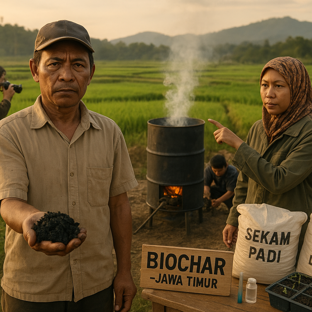 Biochar dari Limbah Pertanian: Solusi Tingkatkan Kesuburan Tanah dan Serap Karbon di Jawa Timur
