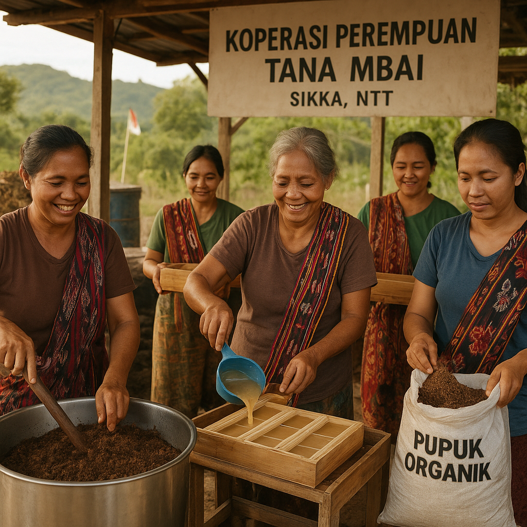 Koperasi Perempuan di NTT Ubah Limbah Kulit Kakao menjadi Pupuk Organik dan Sabun