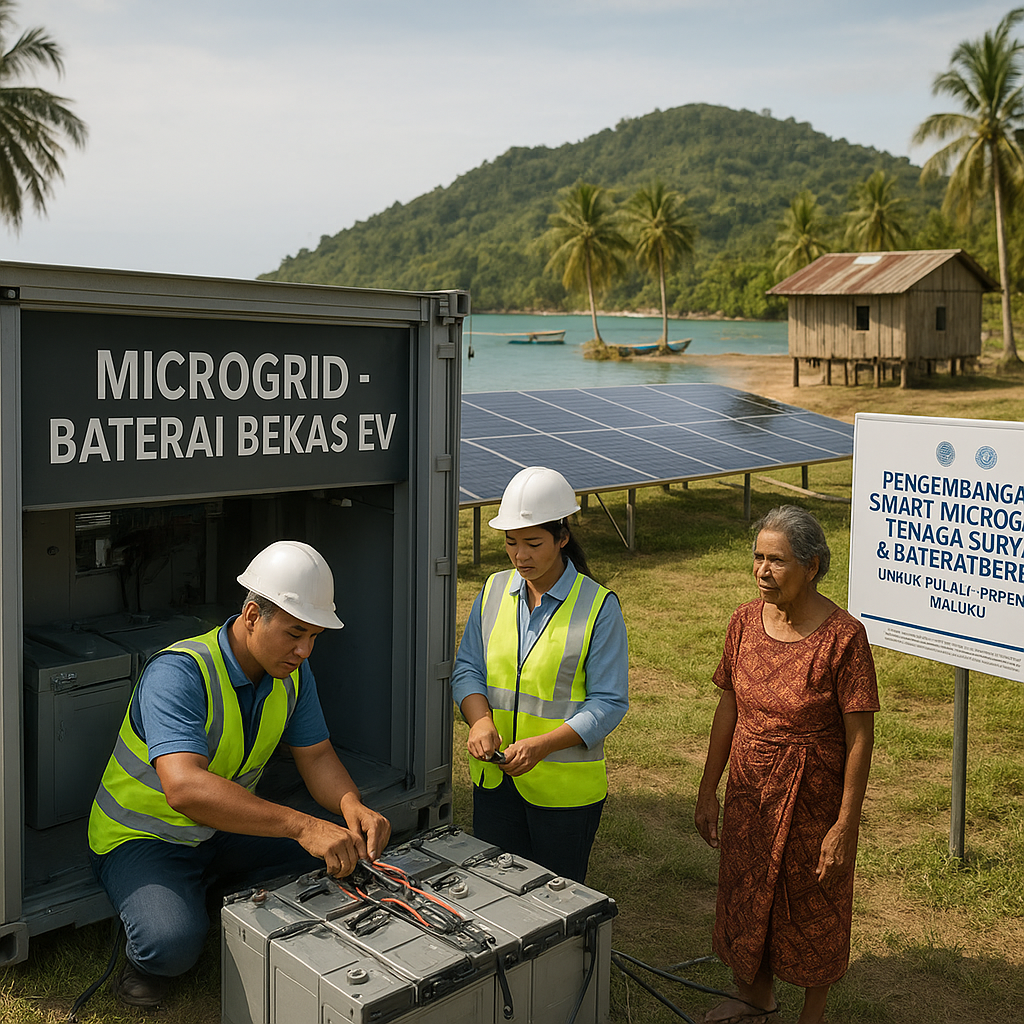 Pengembangan 'Smart Microgrid' Tenaga Surya dan Baterai Bekas untuk Pulau Terpencil di Maluku
