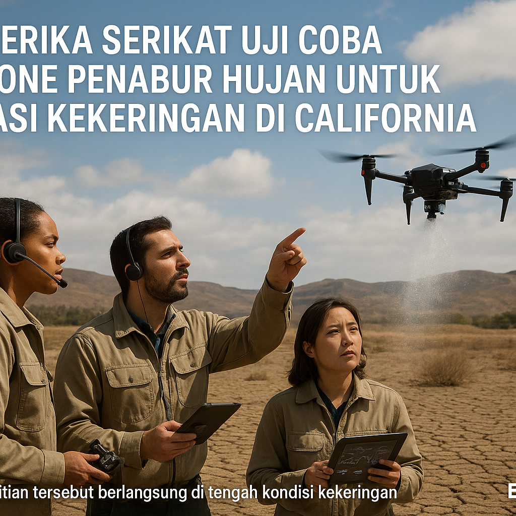 Amerika Serikat Uji Coba Drone Penabur Hujan untuk Atasi Kekeringan di California