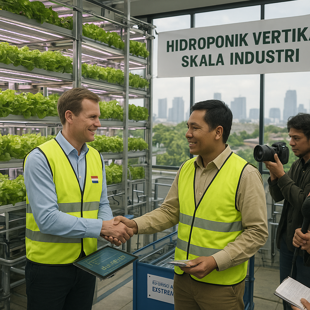 Belanda Kembangkan Teknologi Hidroponik Vertikal Skala Industri untuk Ketahanan Pangan Urban