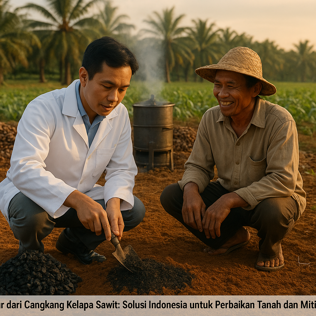 Biochar dari Cangkang Kelapa Sawit: Solusi Indonesia untuk Perbaikan Tanah dan Mitigasi CO2
