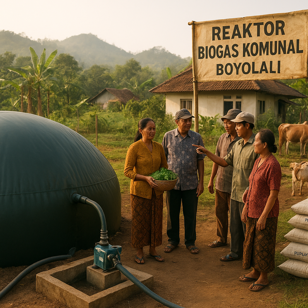 Reaktor Biogas Skala Komunal dari Limbah Ternak di Boyolali: Energi dan Pupuk untuk Desa Mandiri