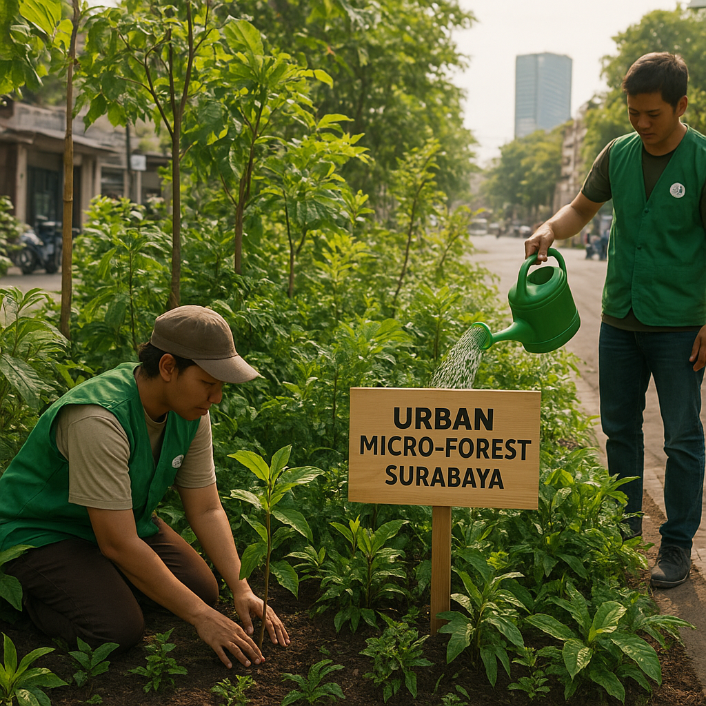 Model 'Urban Micro-Forest' di Surabaya Menjawab Krisis Ruang Hijau dan Panas Kota