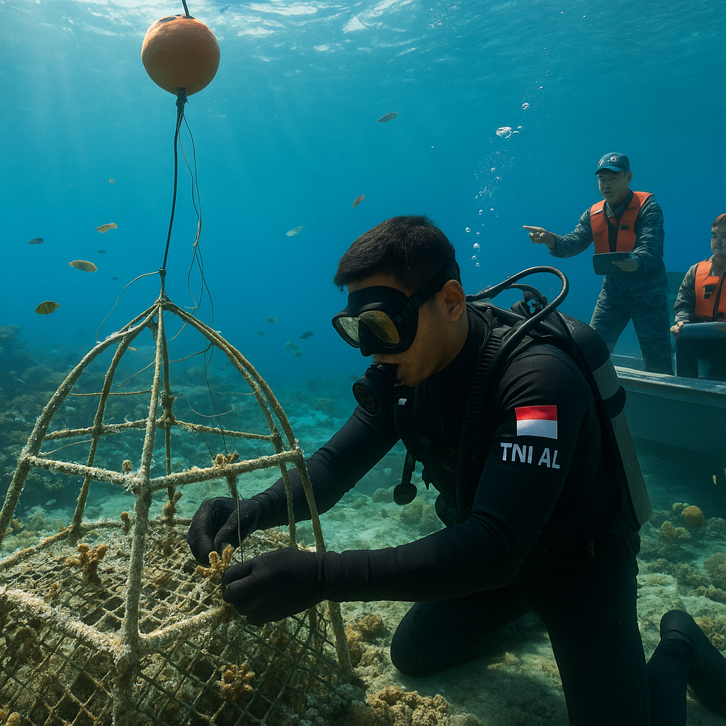 Inovasi Biorock dari TNI AL: Rehabilitasi Terumbu Karang dengan Teknologi Mineral Accretion