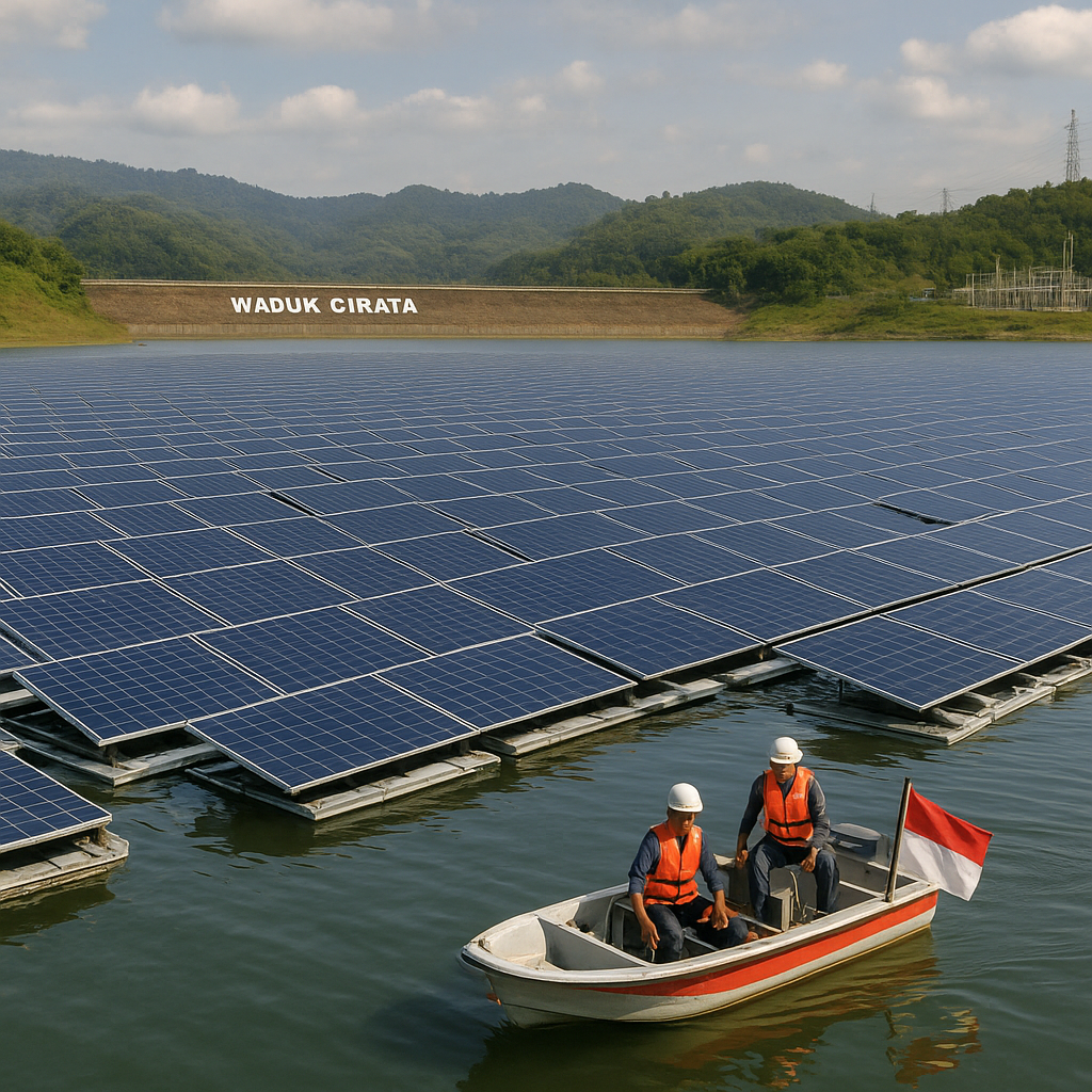 Pembangkit Listrik Tenaga Surya Terapung di Waduk Cirata, Solusi Atasi Keterbatasan Lahan dan Tingkatkan Kapasitas Energi Bersih