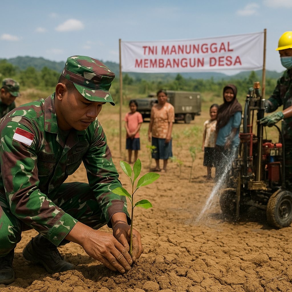 Tentara Nasional Indonesia (TNI) Terjun Langsung dalam Program Reboisasi dan Penyediaan Sumur Bor di Daerah Rawan Kekeringan