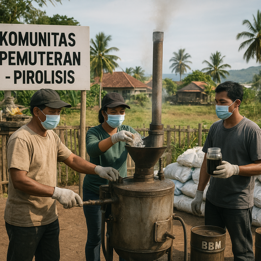 Komunitas di Bali Ubah Sampah Plastik Jadi Bahan Bakar Minyak