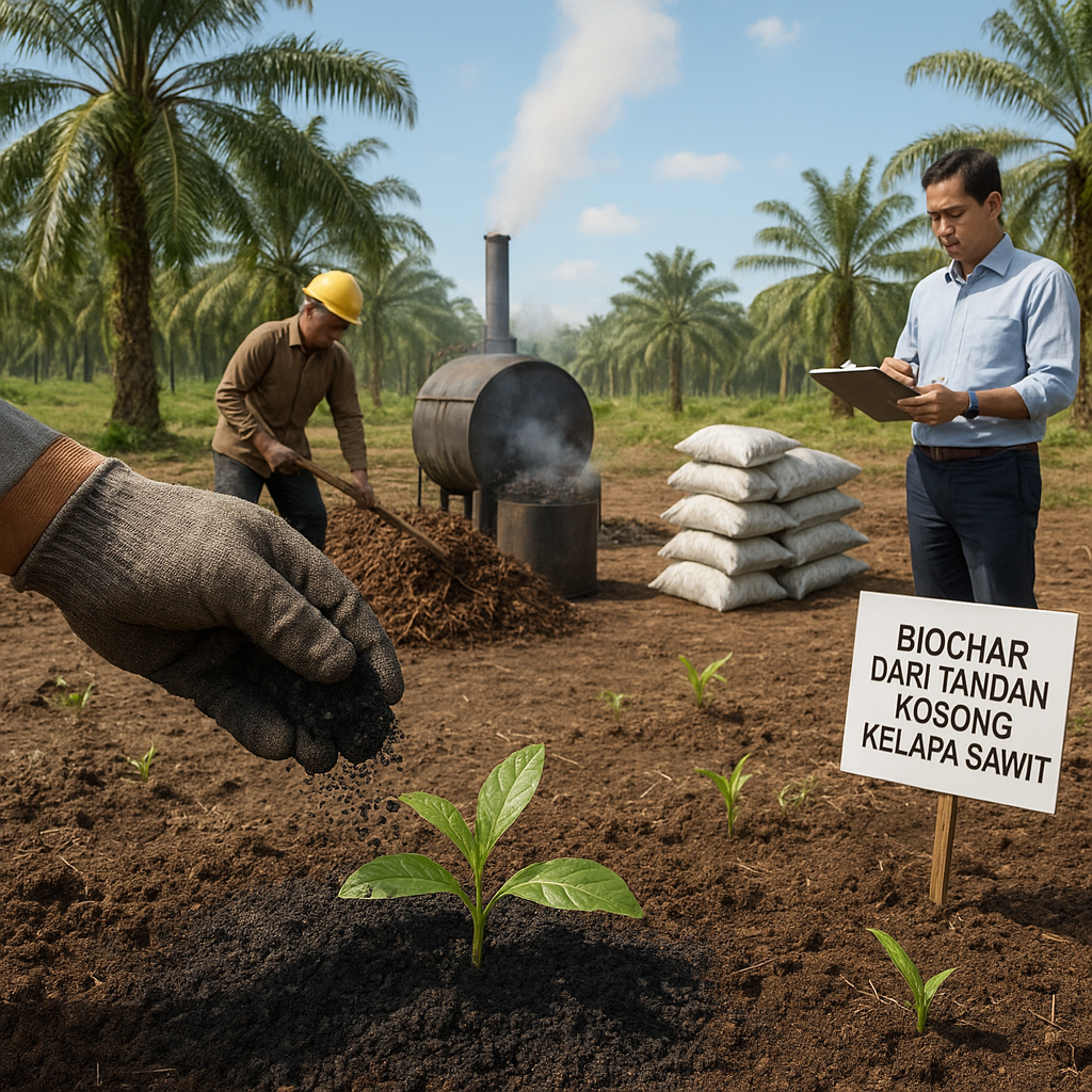 Biochar dari Limbah Kebun Sawit: Solusi Pemulihan Tanah dan Penyimpanan Karbon