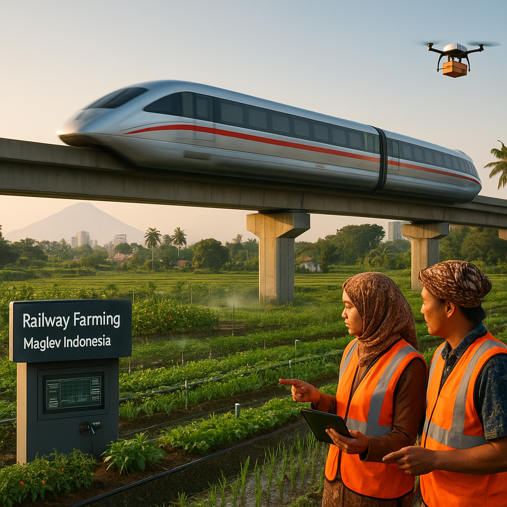 Maglev Train Indonesia Menuju 'Railway Farming', Kombinasi Teknologi Tinggi dan Budidaya Hijau
