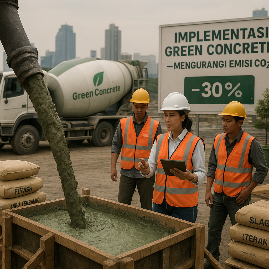 Implementasi 'Green Concrete' dalam Konstruksi untuk Mengurangi Emisi CO2