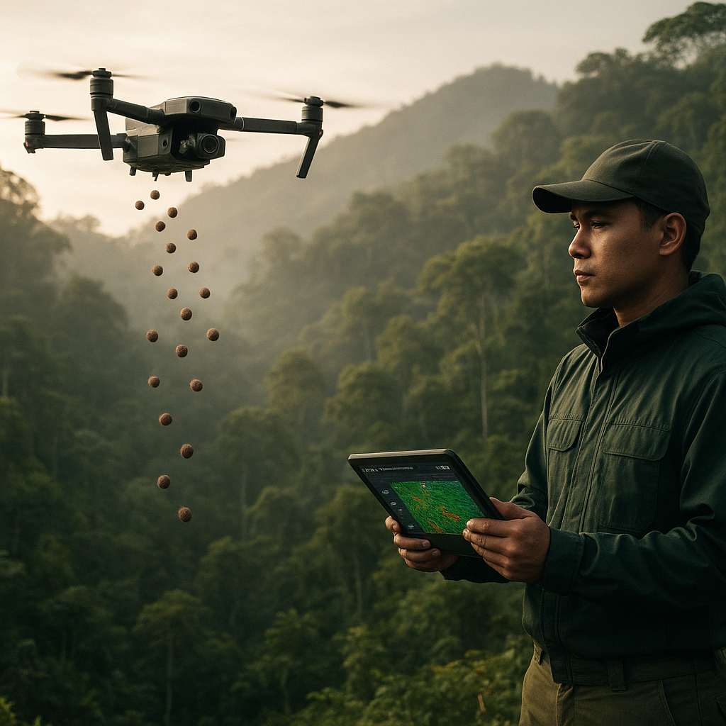 Penggunaan Drone untuk Reboisasi dan Monitoring Health Hutan di Area Terpencil