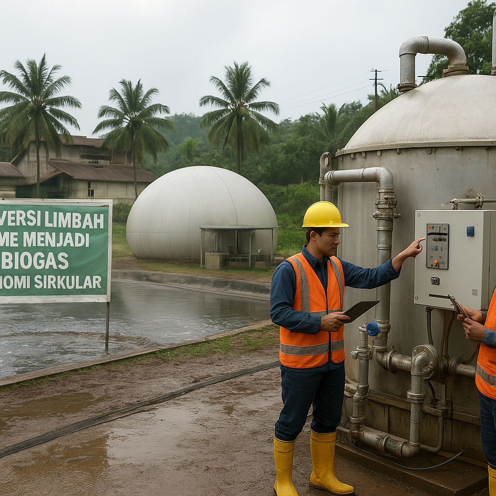 Konversi Limbah Pabrik Sawit menjadi Biogas untuk Listrik, Menerapkan Prinsip Ekonomi Sirkular
