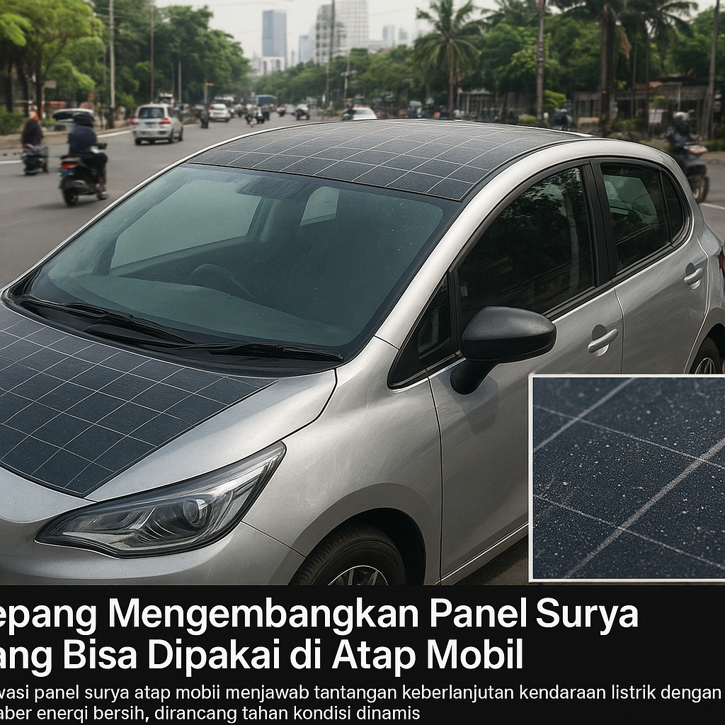 Jepang Mengembangkan Panel Surya yang Bisa Dipakai di Atap Mobil