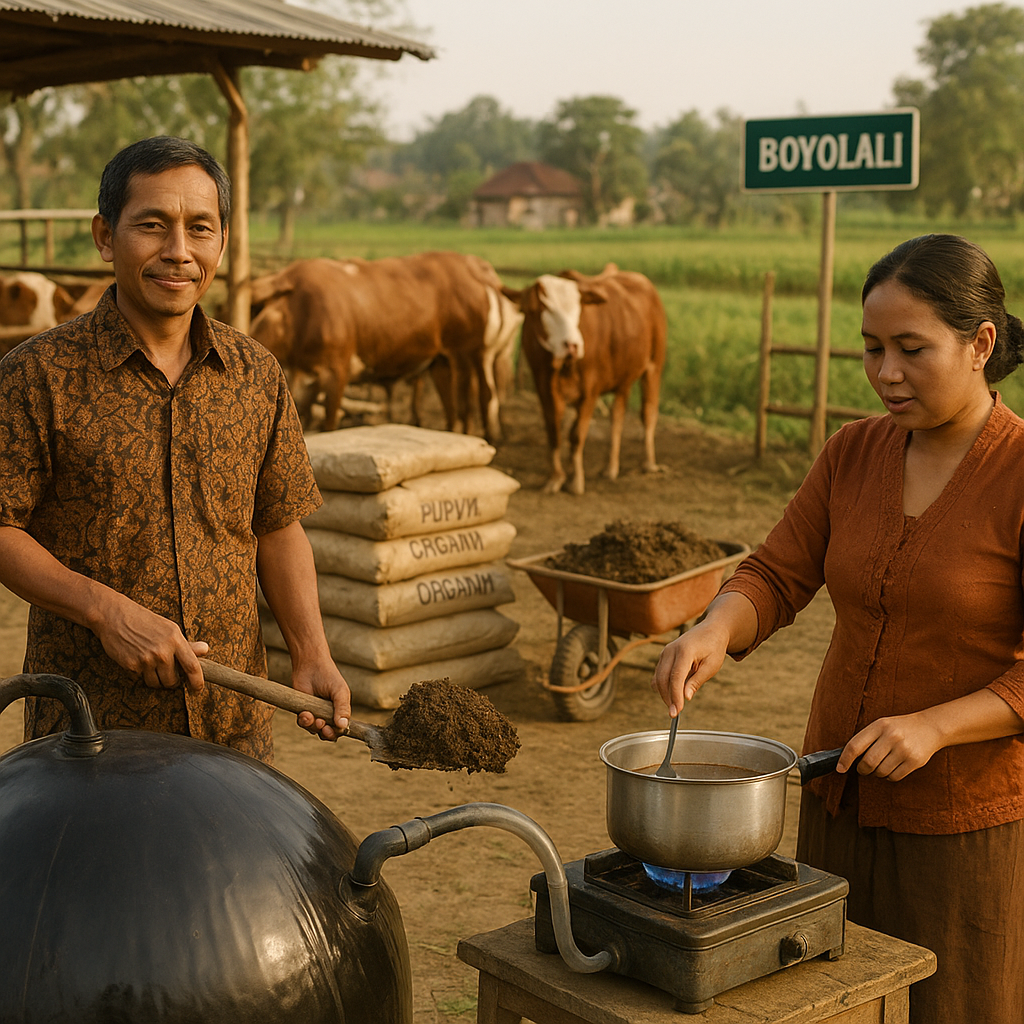 Biogas dari Limbah Peternakan Sapi di Boyolali Jadi Sumber Energi dan Pupuk Organik