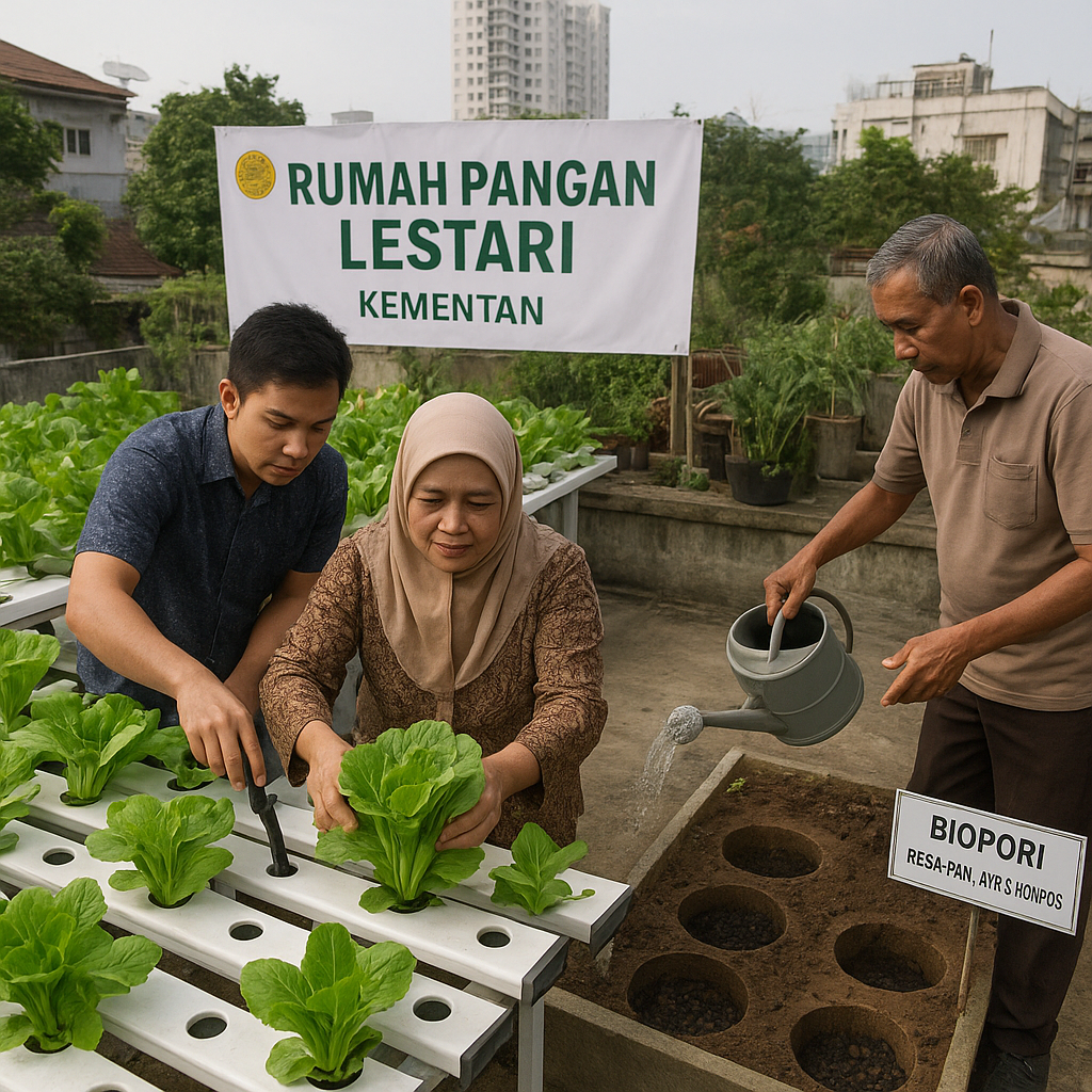 Program 'Rumah Pangan Lestari' Kementan Dorong Urban Farming dengan Hidroponik dan Biopori di Perkotaan