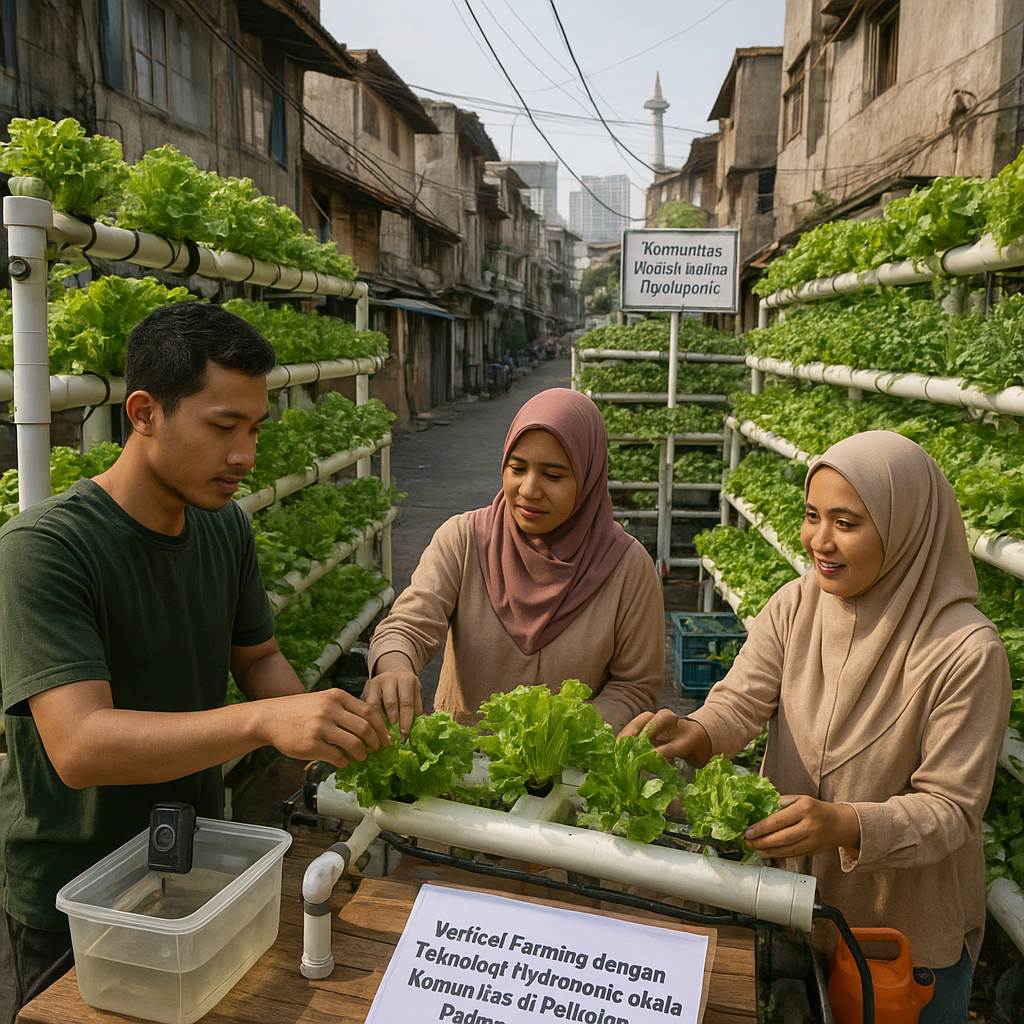 Vertical Farming dengan Teknologi Hydroponic Skala Komunitas di Perkotaan Padat Jakarta