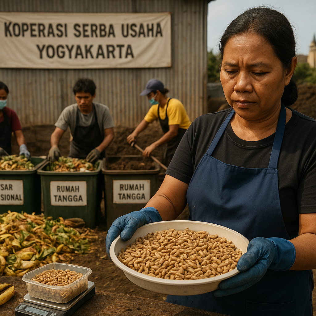 Koperasi Serba Usaha di Yogyakarta Kelola Sampah Organik Jadi Pakan Maggot dan Kompos