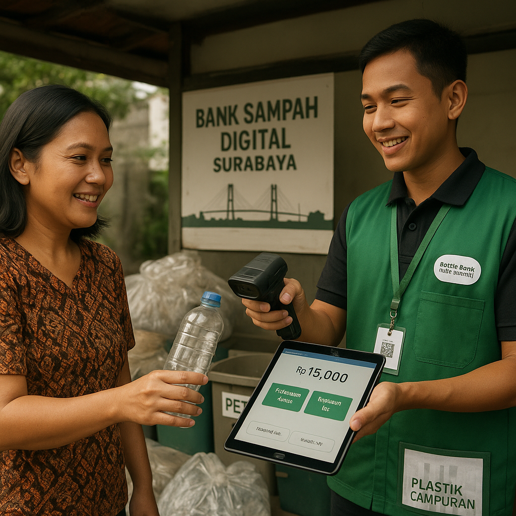 Program 'Bank Sampah Digital' di Surabaya Ubah Sampah Plastik Jadi Tabungan dan Potongan Biaya Listrik