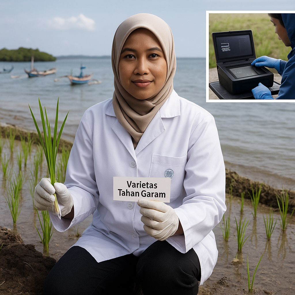 Pengembangan Varietas Padi Tahan Garam (Salin) untuk Lahan Pesisir yang Terdampak Intrusi Air Laut