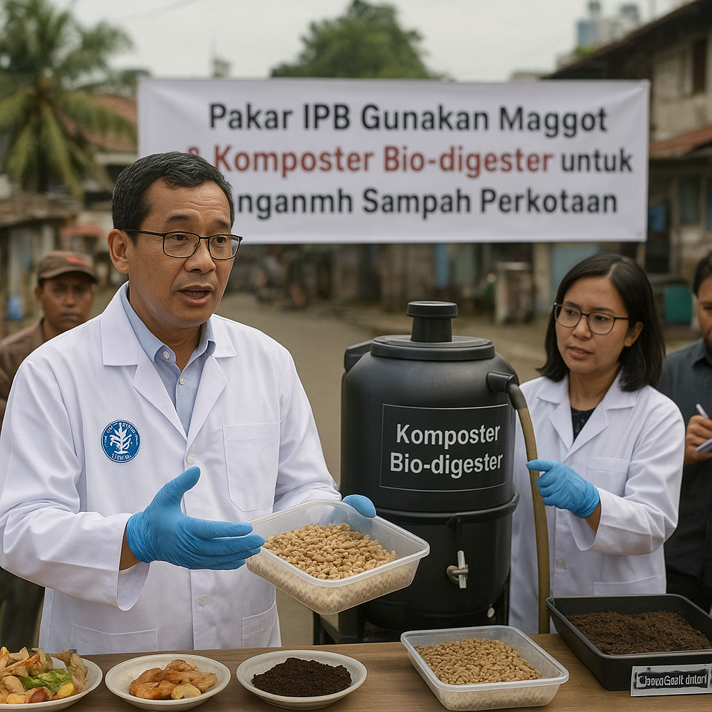 Pakar IPB Gunakan Maggot dan Komposter Bio-digester untuk Tangani Sampah Organik Perkotaan