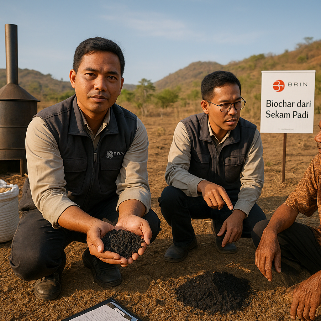 Peneliti BRIN Kembangkan Biochar dari Sekam Padi untuk Perbaiki Lahan Kritis di Lombok