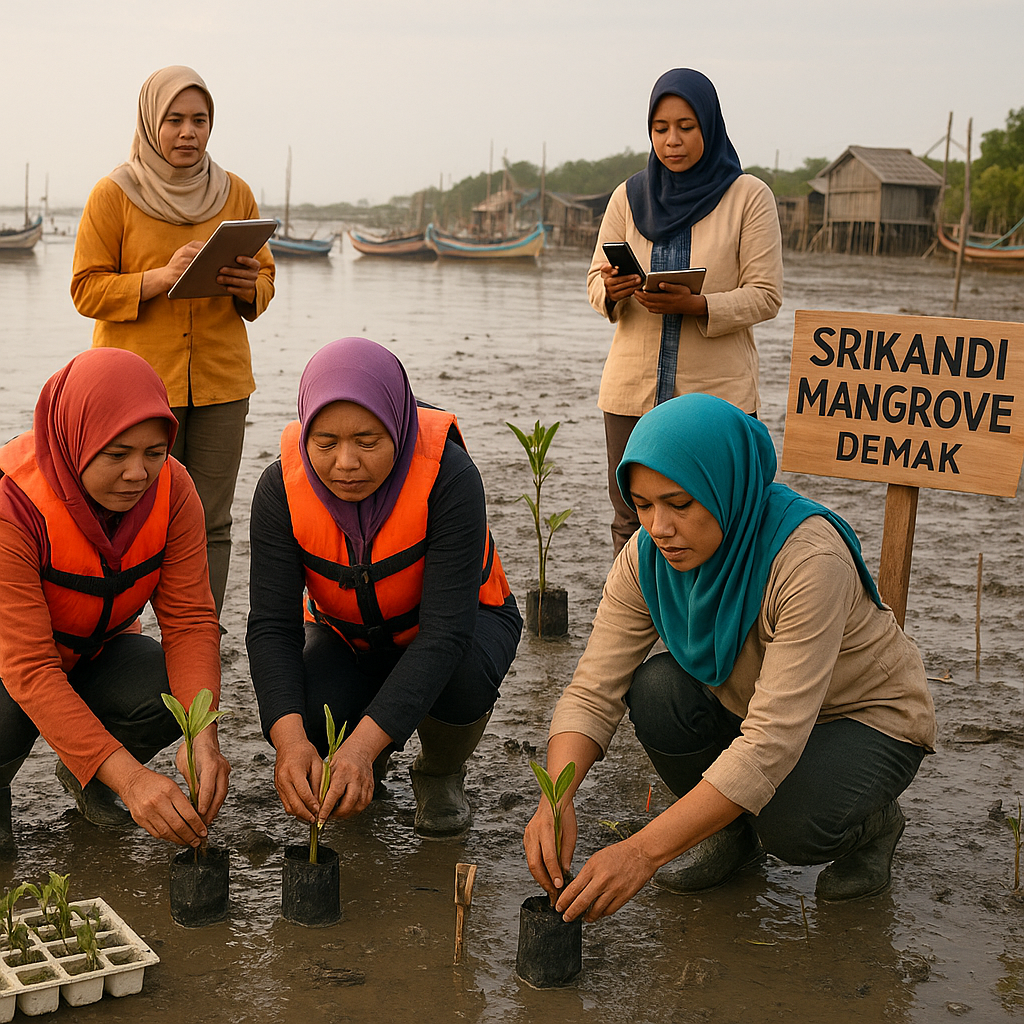 Restorasi Hutan Mangrove oleh Nelayan Perempuan di Pesisir Demak Tingkatkan Produksi Perikanan
