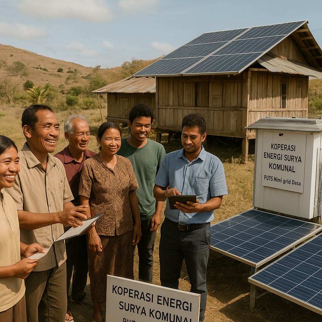 Koperasi Energi Surya Komunal: Masyarakat Pedesaan Jadi Produsen dan Konsumen Listrik Bersama