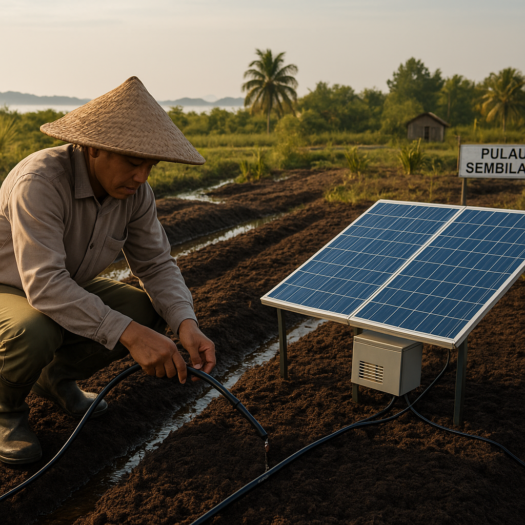 Pulau Sembilan di Riau Terapkan Sistem Solar-Drip untuk Pertanian di Lahan Gambut