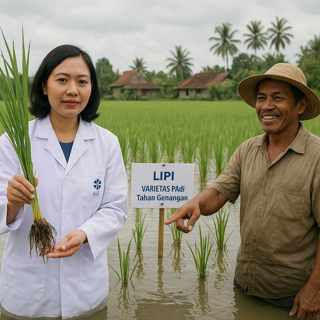 LIPI Kembangkan Varietas Padi Tahan Genangan (Toleransi Rendaman) untuk Daerah Rawan Banjir