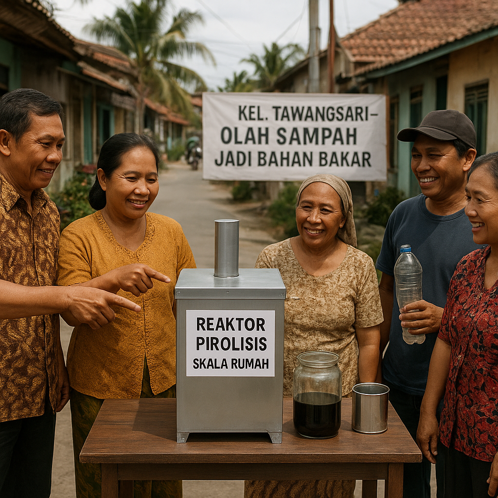 Warga di Semarang Olah Sampah Plastik Jadi Bahan Bakar Alternatif dengan Pirolisis Skala Rumah Tangga