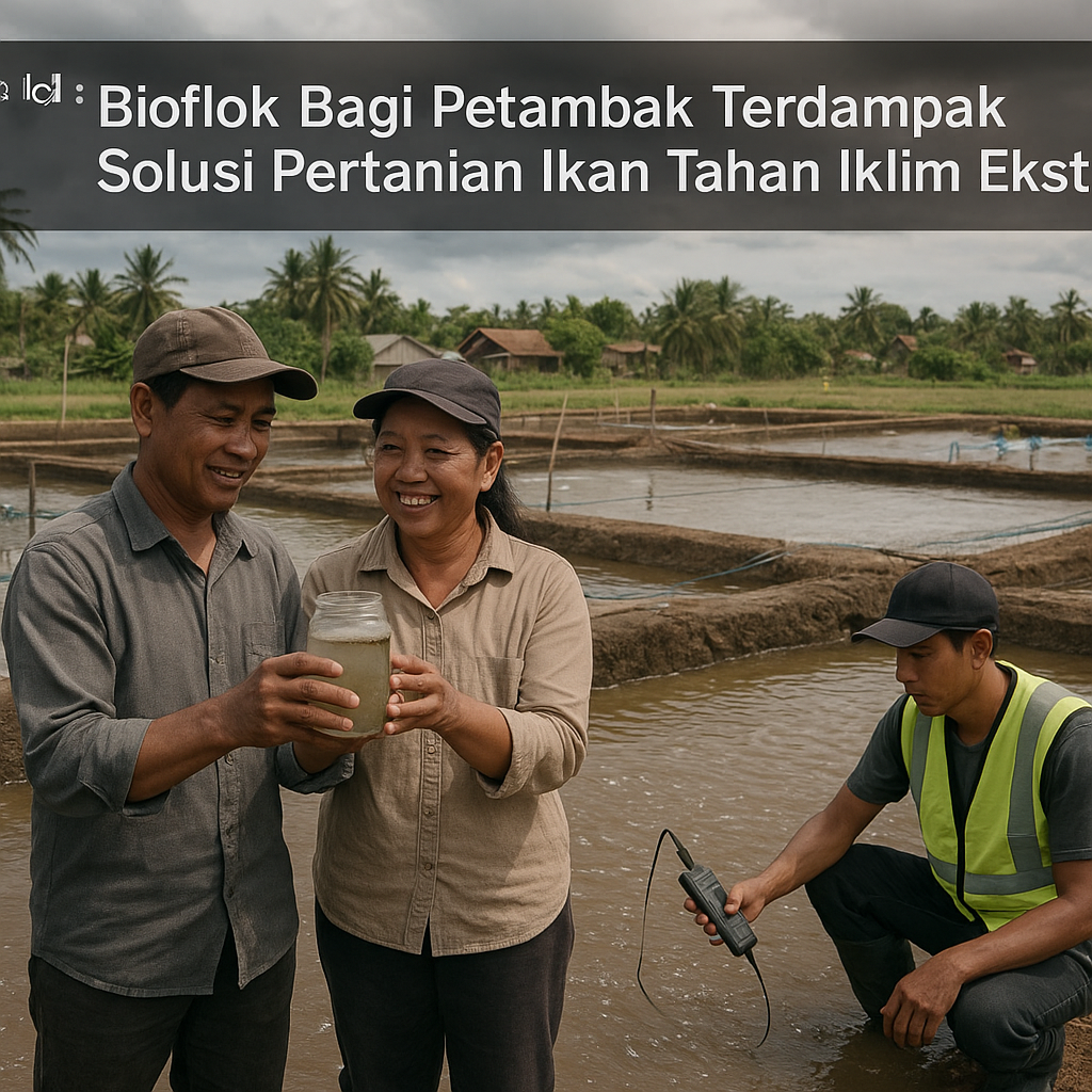 Bioflok Bagi Petambak Terdampak Puso, Solusi Pertanian Ikan Tahan Iklim Ekstrem