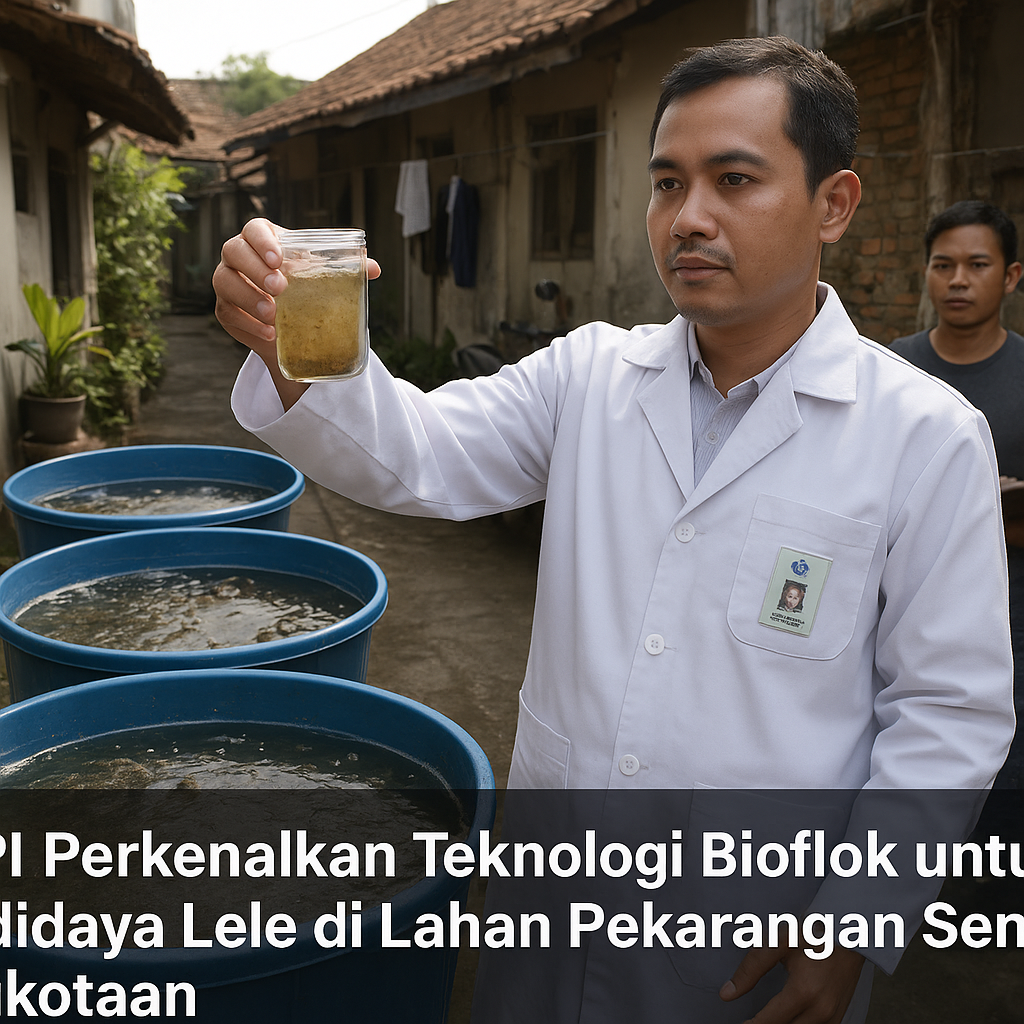 LIPI Perkenalkan Teknologi Bioflok untuk Budidaya Lele di Lahan Pekarangan Sempit Perkotaan
