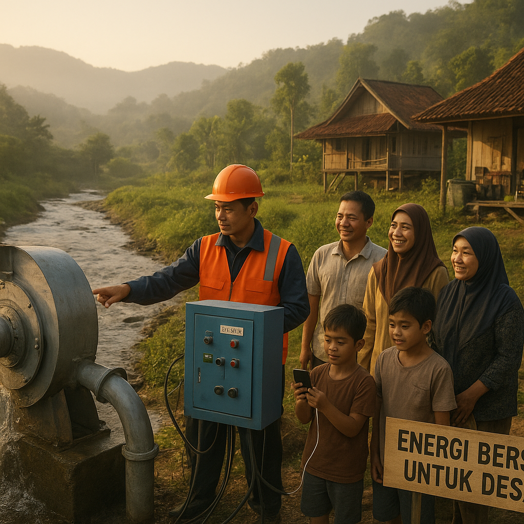 Teknologi Mikrohidro Dorong Energi Bersih dan Ekonomi Sirkular di Desa Terpencil