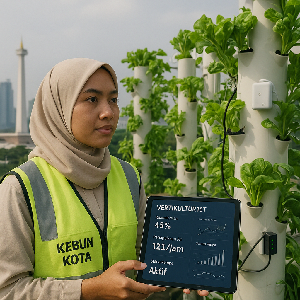 Vertikultur IoT di Perkotaan: Memantau Tanaman secara Real-time untuk Efisiensi Air