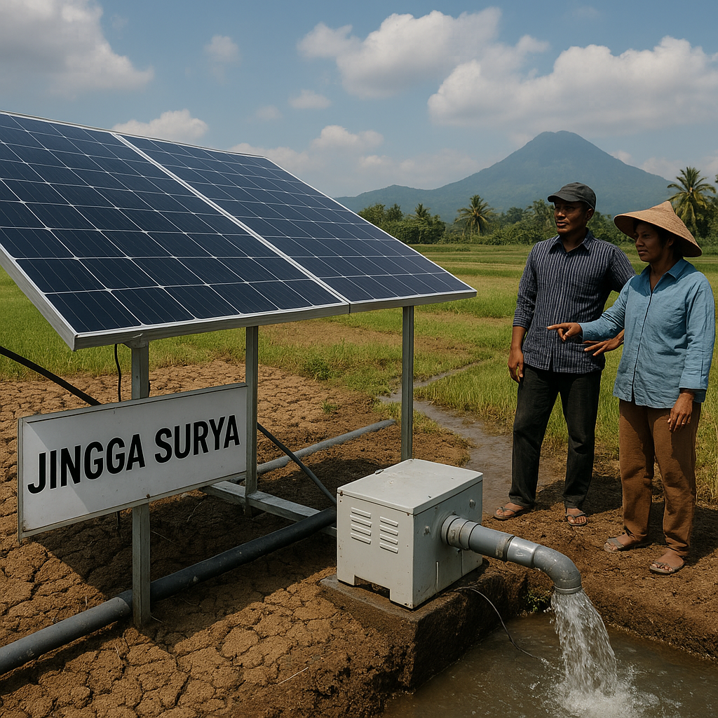 JINGGA SURYA: Jaringan Irigasi Tenaga Surya untuk Atasi Kekeringan Akibat El Nino di Jawa Barat