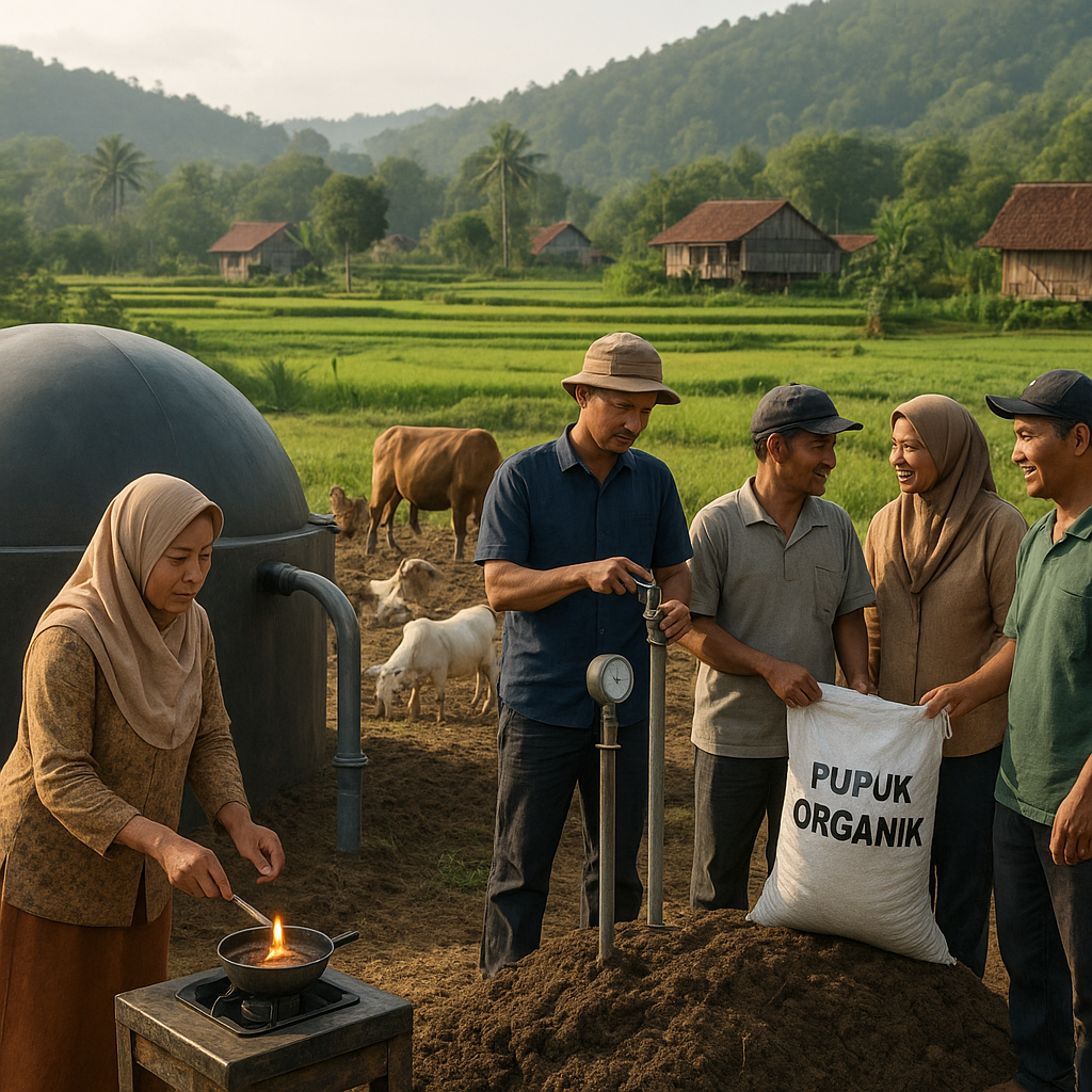 Kampung Iklim Mandiri: Desa di Jawa Barat Hasilkan Listrik dan Pupuk dari Limbah Ternak
