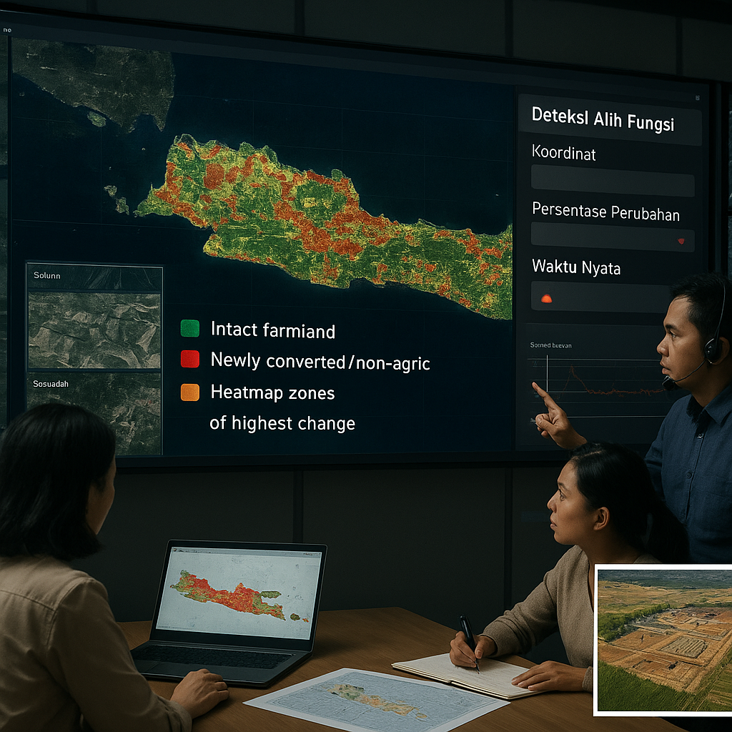 Teknologi Penginderaan Jauh Pantau Alih Fungsi Lahan Pertanian Pangan di Jawa