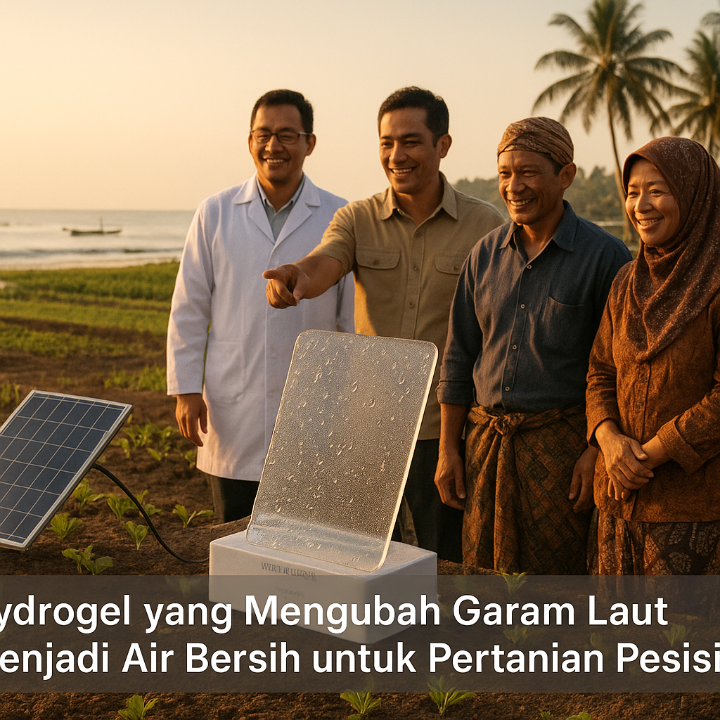 Hydrogel yang Mengubah Garam Laut menjadi Air Bersih untuk Pertanian Pesisir