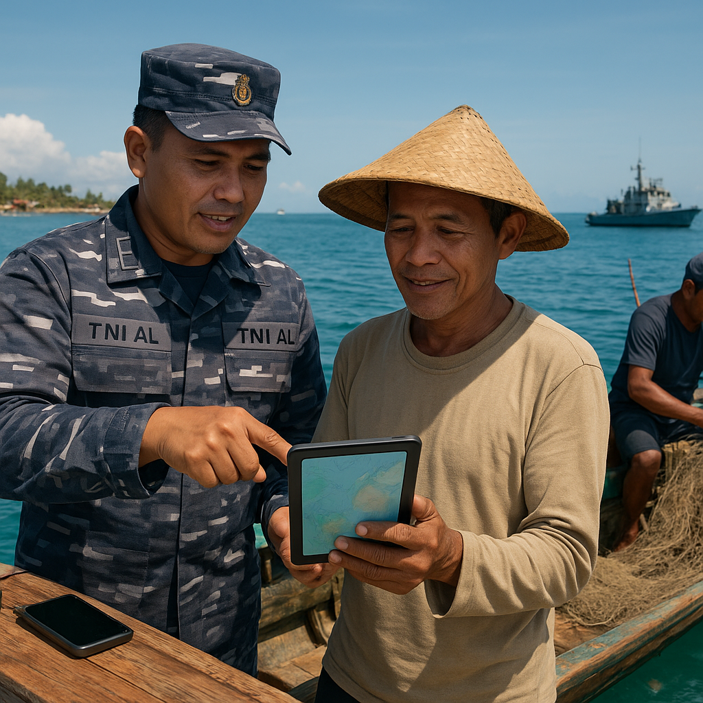 Kolaborasi TNI AL dengan Nelayan untuk Patroli dan Konservasi Laut Berbasis Teknologi Sederhana