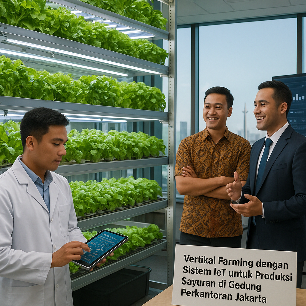 Vertikal Farming dengan Sistem IoT untuk Produksi Sayuran di Gedung Perkantoran Jakarta