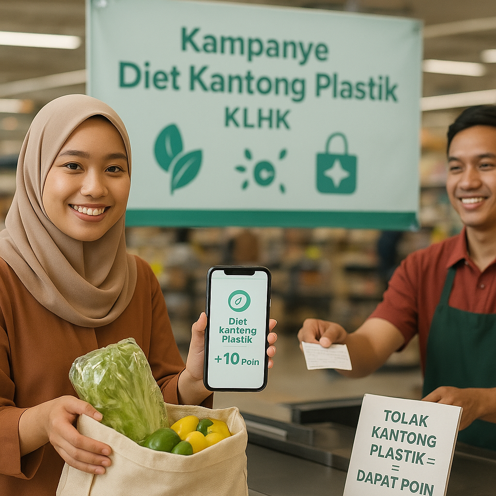Kampanye 'Diet Kantong Plastik' Nasional Menggunakan Insentif Poin untuk Pengurangan Sampah Plastik