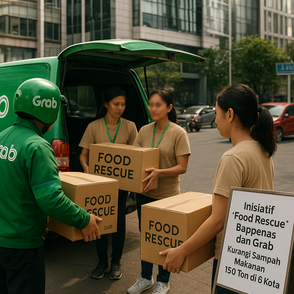 Inisiatif 'Food Rescue' Bappenas dan Grab Kurangi Sampah Makanan 150 Ton di 6 Kota