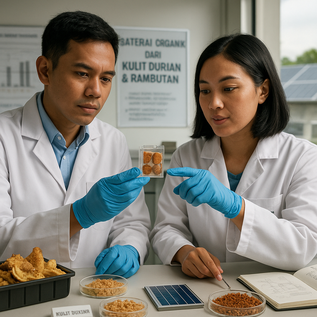Peneliti ITB Kembangkan Baterai Organik dari Kulit Durian dan Rambutan untuk Penyimpanan Energi Terbarukan