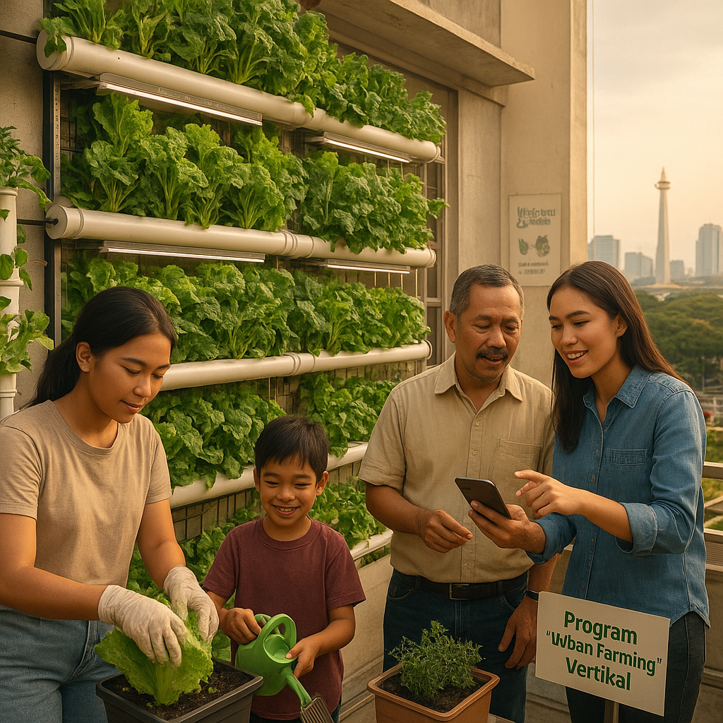 Program 'Urban Farming' Vertikal di Jakarta Kurangi Jejak Karbon dan Tingkatkan Ketahanan Pangan Komunitas