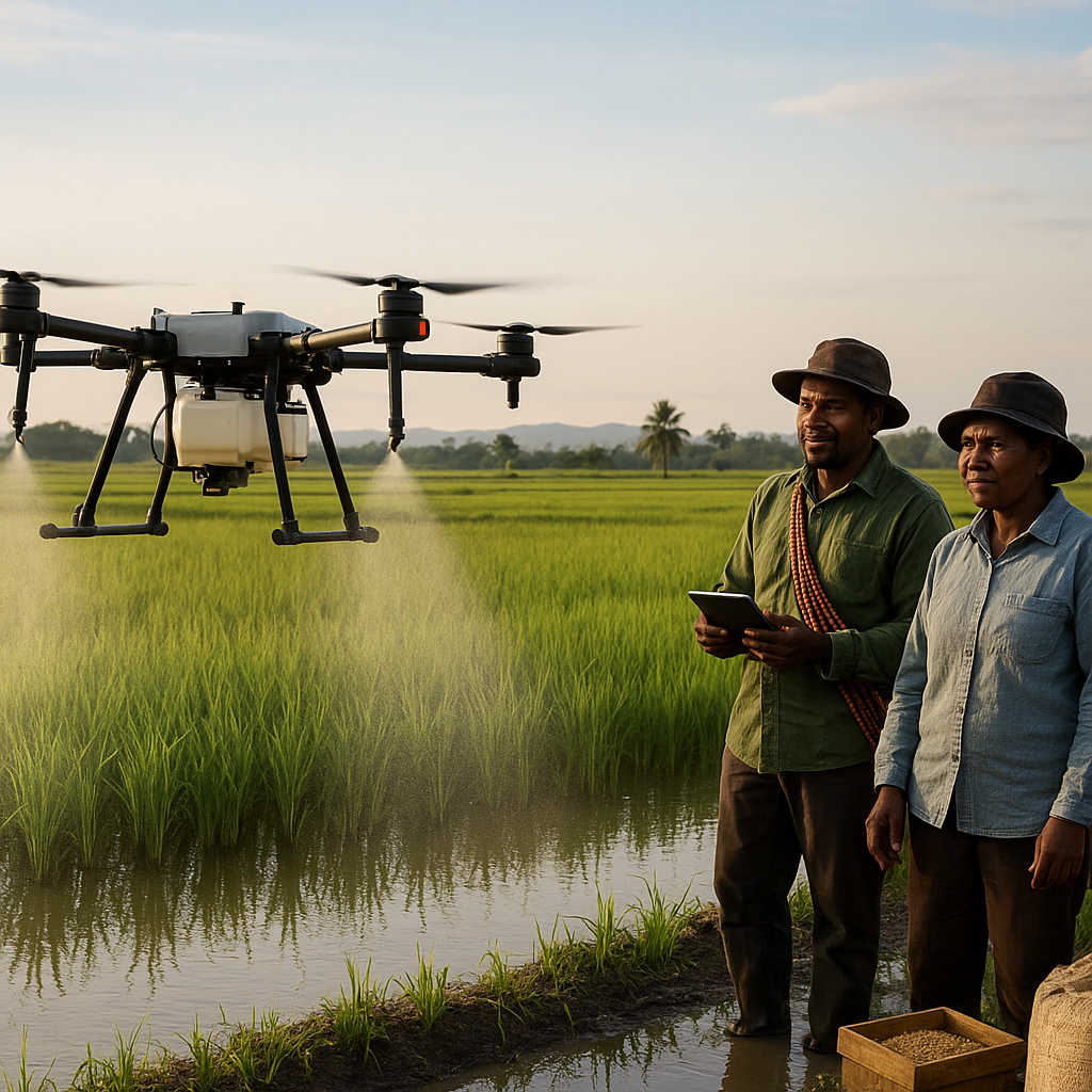 Drone Sawah di Merauke Pangkas Waktu Kerja dari Sehari Menjadi 8 Menit