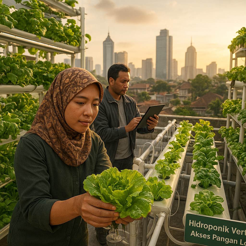Teknologi Hidroponik Vertikal di Perkotaan Tingkatkan Akses Pangan Segar dan Kurangi Jejak Karbon